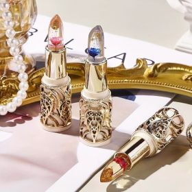 Dried Flowers Jelly Color-changing Lipstick, Female Moisturizing, Long-lasting Non-stick Cup, Color-changing Lip Balm