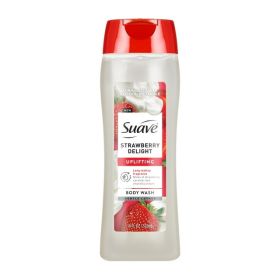 Suave Strawberry Delight Uplifting Body Wash, with Glycerin & Vitamin E, 18 oz