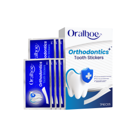 Oralhoe Orthodontic Stickers Remove Stains Yellow Dirt Clean Teeth Fresh Care Portable Stickers