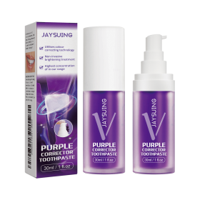 Jaysuing Purple Brightening White Toothpaste, Cleaning Stains Fresh Breath Brightening And Whitening Teeth Toothpaste