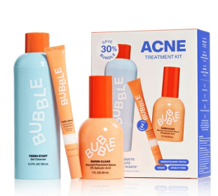 Bubble Skincare Acne Kit, All Skin Types, 3 Items Included