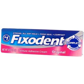 Fixodent Original Denture Adhesive Cream, Complete Comfort & Seal, 1.4 oz