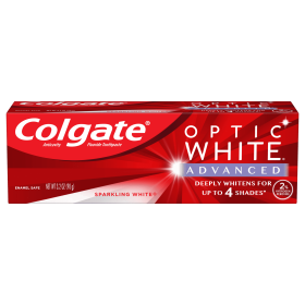 Colgate Optic White Advanced Teeth Whitening Toothpaste; Sparkling White; 3.2 oz