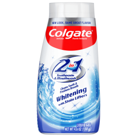 Colgate 2 in 1 Toothpaste and Whitening Mouthwash; Mint; 4.6 oz Squeeze Bottle
