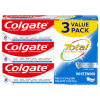Colgate Total Whitening Toothpaste; Mint; 3 Pack; 5.1 oz Tubes