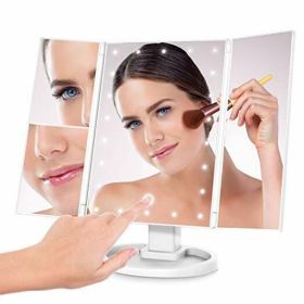 A Large Light Colored Makeup Mirror with A Magnification of 1X/10X and A 180 �� Single-sided Desktop Makeup Mirror, Suitable As A Gift for Others