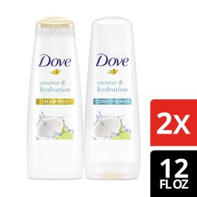Dove Nourishing Rituals Coconut and Hydration Shampoo and Conditioner Set, Sweet Lime 12 oz