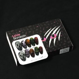 Love Scratch 10PCs 'Trick Faces' Handmade Press-on Nails