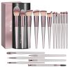 BS-MALL Makeup Brush Set 18 Pcs Premium Synthetic Foundation Powder Concealers Eye shadows Blush Makeup Brushes with black case with Case Set Portable