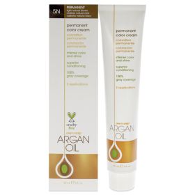 Argan Oil Permanent Color Cream - 5N Light Natural Brown by One n Only for Unisex - 3 oz Hair Color