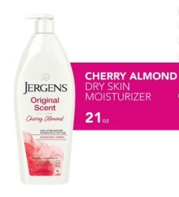 Jergens Original Scent with Cherry Almond Body Lotion Moisturizer for Dry Skin, 21 oz