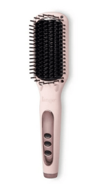 L'ange Hair Le Vite Hair Straightener Brush | Heated Hair Straightening Brush Flat Iron, Blush