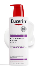 Eucerin Roughness Relief Body Lotion, Fragrance Free, 16.9 fl oz Bottle
