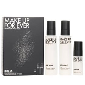 MAKE UP FOR EVER - Mist & Fix Make Up Setting Spray Travel Set: Mist & Fix 100ml x 2 + Mist & Fix 30ml 199506 3pcs