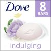 Dove Indulging Gentle Beauty Bar Soap for Dry Skin, Sweet Cream and Peony, 3.75 oz (8 Bars)