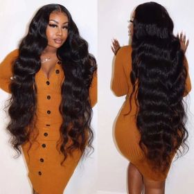 13x4 13x6 HD Transparent Glueless Body Wave Wig Pre Plucked 4x4 Lace Closure Wigs For Women Brazilian Lace Front Human Hair Wig (Hair Color: 13x6 HD Lace Wig, Stretched Length, Density: 30inches, 180 Density)
