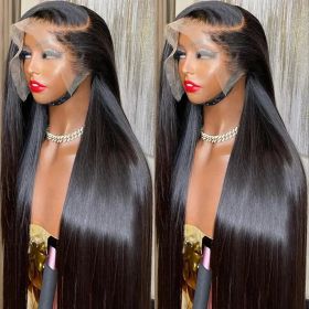 40 Inch Straight Human Hair 13x4 13x6 Hd Lace Frontal Wig Brazilian Lace Front Human Hair Wigs Glueless For Women Pre Plucked (Color: 13x6 Lace Wig, Stretched Length, Density: 38inches, 180%)