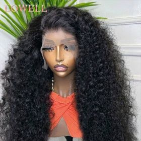 Transparent 13x4 13x6 HD Water Wave Lace Front Wigs Curly Human Hair Wigs Deep Wave Lace Frontal Wigs For Women Pre Plucked (Hair Color: 13X6 Lace Wig, Stretched Length, Density: 36inches, 180%)