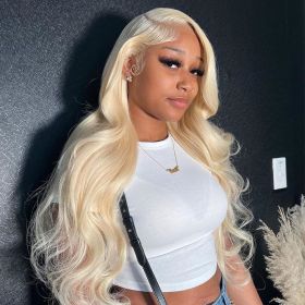 Blonde Wig 613 Hd Lace Frontal Wig 13x6 13X4 Hd Lace Wigs Body Wave Human Hair Wig Lace Front Wig 100% Full Lace Wigs (Lace Wig Type, Density: 13X4 Lace Wig, 150%, Stretched Length: 24inches)