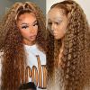 Highlight Wig Human Hair hd Lace Wig 13x6 curly wigs s For Women 13x4 Deep Water Wave Brazilian blonde Lace Front Wig