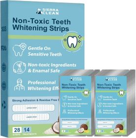 Teeth Whitening Strips For Sensitive Teeth 14 Treatments (Color: 14pcs)
