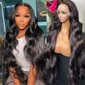 250 Density 40 Inch 13x6 Hd Body Wave Lace Frontal Wig Human Hair For Black Women Brazilian 13x4 Loose Water Wave Lace Front Wig (Color: 13x6 Lace Front Wig, Stretched Length, Density: 22INCHES, 250%)