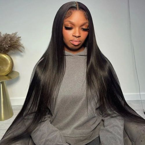 30 Inch 13x4 13X6 HD Transparent Lace Front Wig Bone Straight Human Hair Wig 360 Lace Frontal Wig 4X4 Lace Closue Wigs For Women