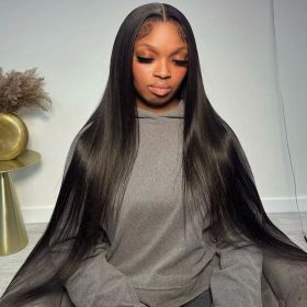 30 Inch 13x4 13X6 HD Transparent Lace Front Wig Bone Straight Human Hair Wig 360 Lace Frontal Wig 4X4 Lace Closue Wigs For Women (Color: 4x4 HD Lace Wig, Stretched Length, Density: 22INCHES, 150%)