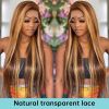 Honey Blonde Highlight Wig Stralght Lace Front Wig Human Hair 13x4 Colored Human Hair Wigs 13x6 Hd Lace Frontal Wig