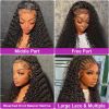 Water Wave 13x6 HD Lace Frontal Wig Brazilian Transparent 13x4 Lace Front Human Hair Wigs For Women Pre Plucked Cury Hair