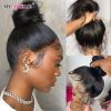 Pure Full Lace Wig Transparent 13x4 HD Lace Front Wigs Brazilian Bone Straight 360 Lace Frontal Wigs Lace Closure Wig MYLOCKME