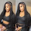 30 34 Inch 13x6 HD Transparent Loose Deep Wave Lace Frontal Wig Human Hair Remy Curly 13x4 360 Lace Front Wigs For Black Women