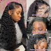 30 40 Inch Wave Water Culry 13x6 Hd Transparent Lace Frontal Wig Human Hair Deep Wave 13x4 360 Lace Front Wigs For Black Women