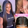 30 40 Inch Straight Human Hair 13x4 13x6 Hd Lace Frontal Wig Brazilian Lace Front Human Hair Wigs For Black Women Pre Plucked