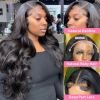 13x4 13x6 HD Transparent Glueless Body Wave Wig Pre Plucked 4x4 Lace Closure Wigs For Women Brazilian Lace Front Human Hair Wig