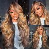 13x6 Hd Lace Frontal Wig Honey Blonde Ombre Highlight Wig Body Wave Lace Front Wig Human Hair 13x4 Colored Human Hair Wigs